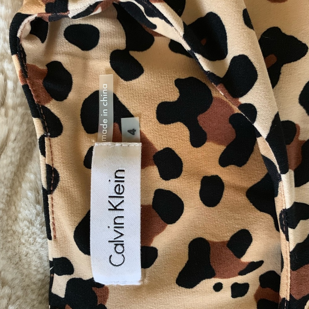 Calvin Klein sleeveless animal print dress